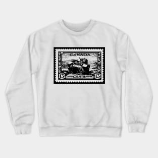 Vintage Canada Postage Stamp Military Ram Tank Crewneck Sweatshirt